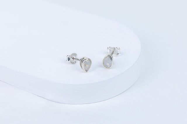 Moonstone Exquisite Teardrop Earrings in 92.5 Sterling Silver