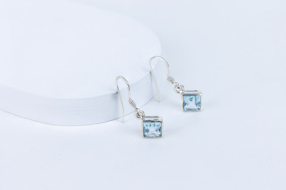 Blue Topaz Serene Drop Earrings in 92.5 Sterling Silver