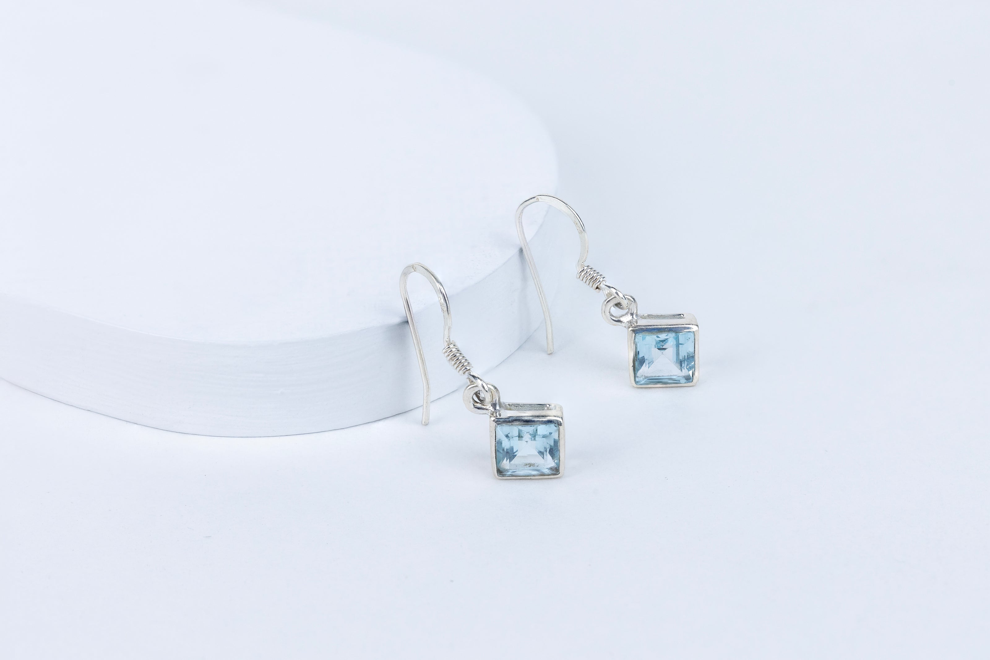 Blue Topaz Serene Drop Earrings in 92.5 Sterling Silver
