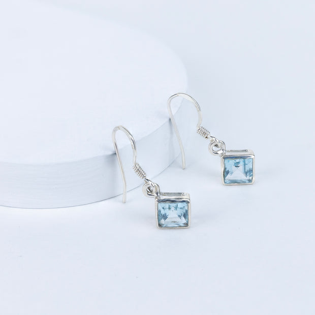 Blue Topaz Serene Drop Earrings in 92.5 Sterling Silver