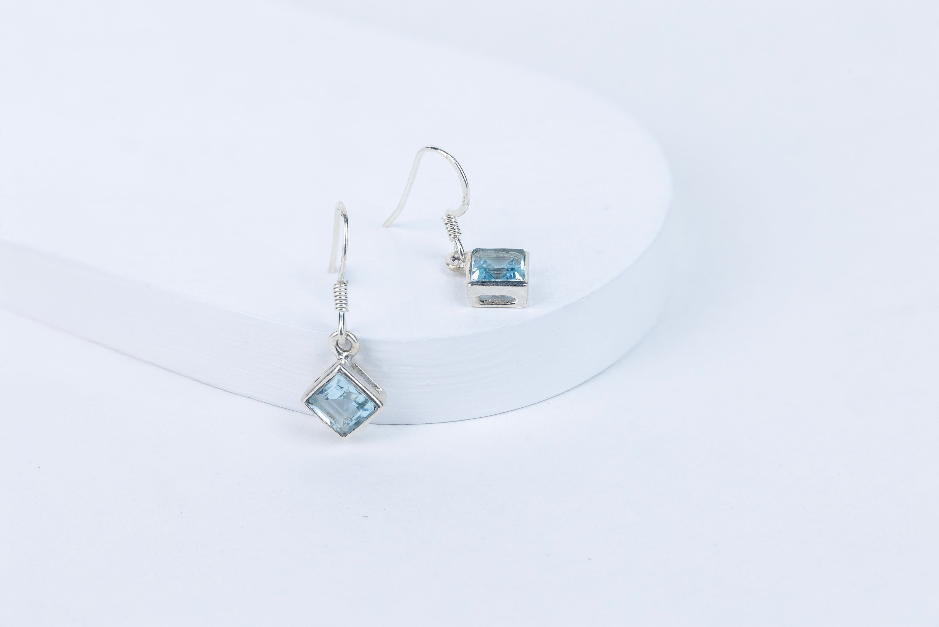 Blue Topaz Serene Drop Earrings in 92.5 Sterling Silver