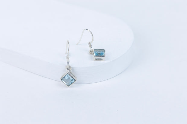 Blue Topaz Serene Drop Earrings in 92.5 Sterling Silver