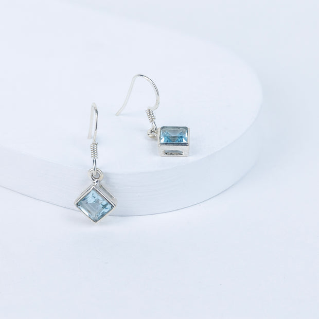 Blue Topaz Serene Drop Earrings in 92.5 Sterling Silver