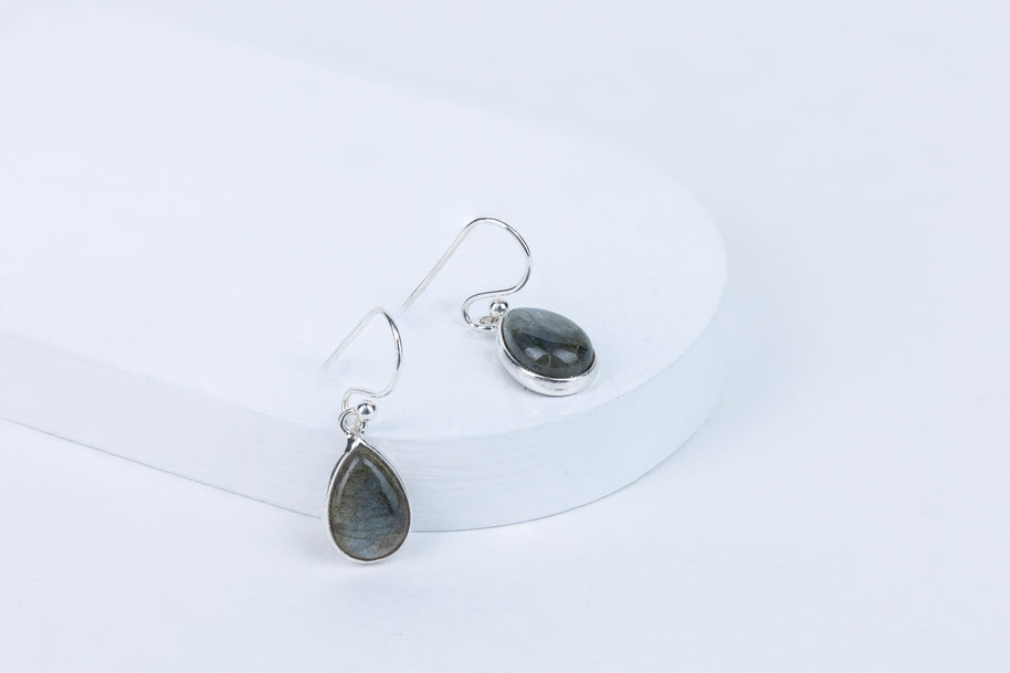 Laborodite Teardrop Danglings in 92.5 Sterling Silver