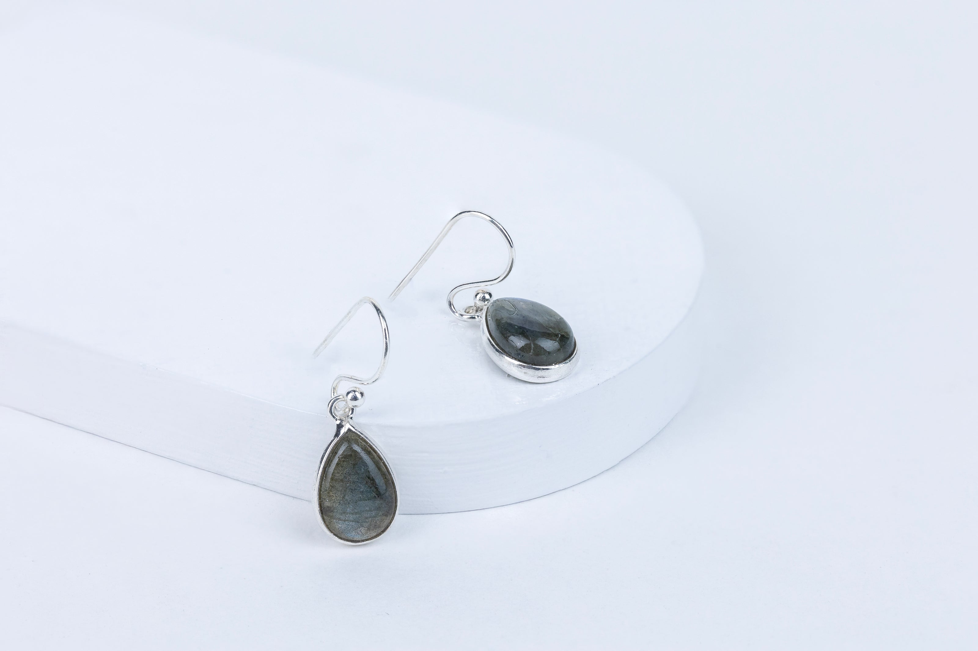Laborodite Teardrop Danglings in 92.5 Sterling Silver