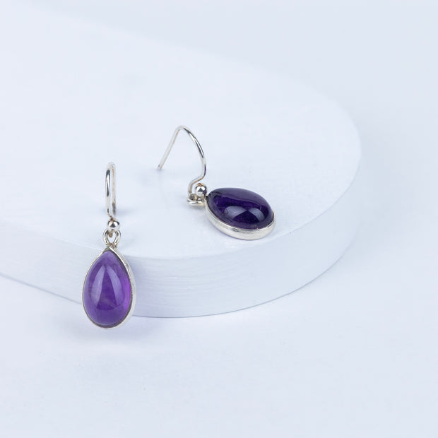 Amethyst Teardrop Danglings in 92.5 Sterling Silver