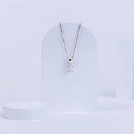 Moonstone Ellipse Pendant in 92.5 Sterling Silver