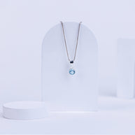 Blue Topaz Statement Pendant in 92.5 Sterling Silver