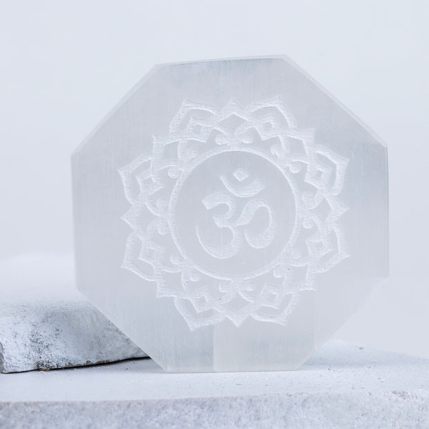 Octagon Shaped Selenite Plate