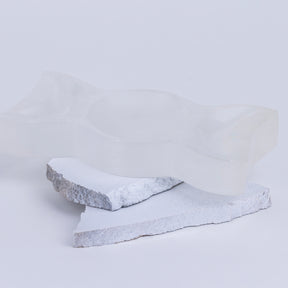 Triple Moon Carved Selenite Bowl