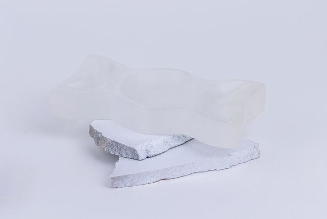 Triple Moon Carved Selenite Bowl