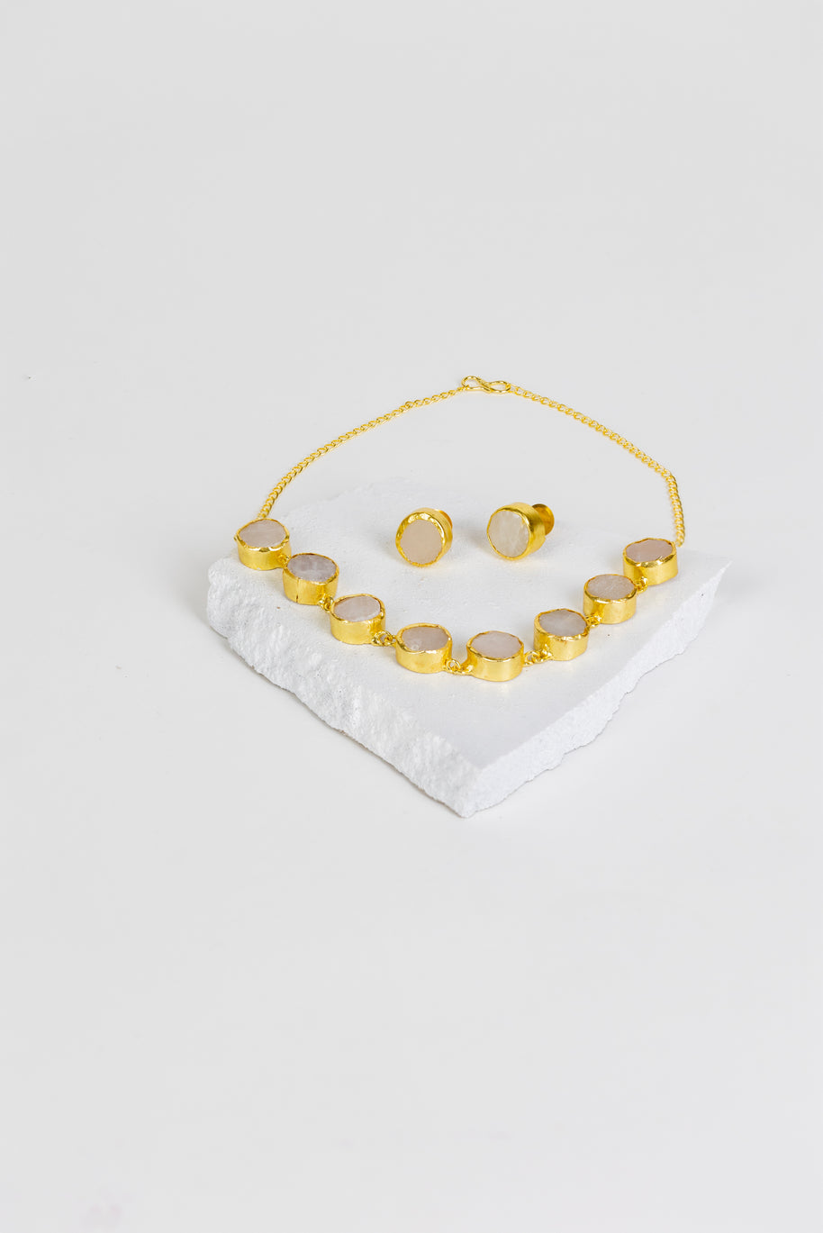 Moonstone necklace set