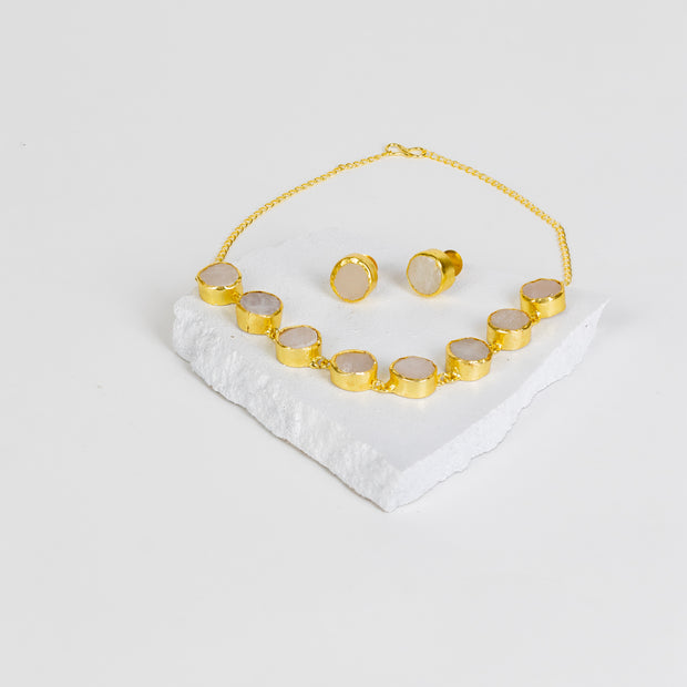 Moonstone necklace set