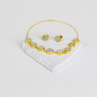 Aquamarine necklace set