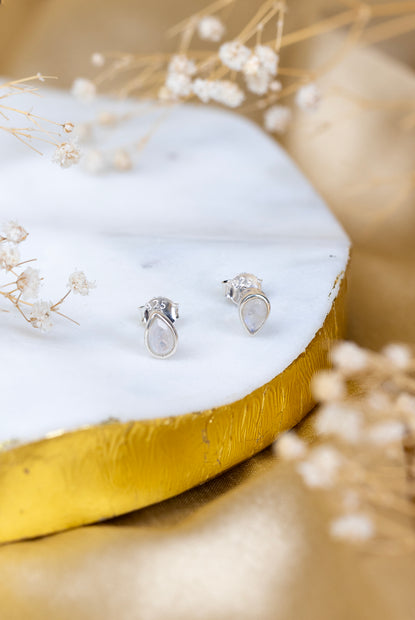 Moonstone Exquisite Teardrop Earrings in 92.5 Sterling Silver