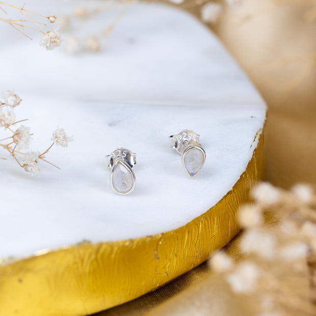 Moonstone Exquisite Teardrop Earrings in 92.5 Sterling Silver