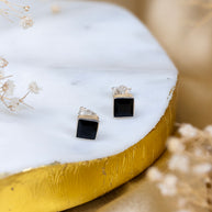 Black Onyx Regal Edge Earrings in 92.5 Sterling Silver