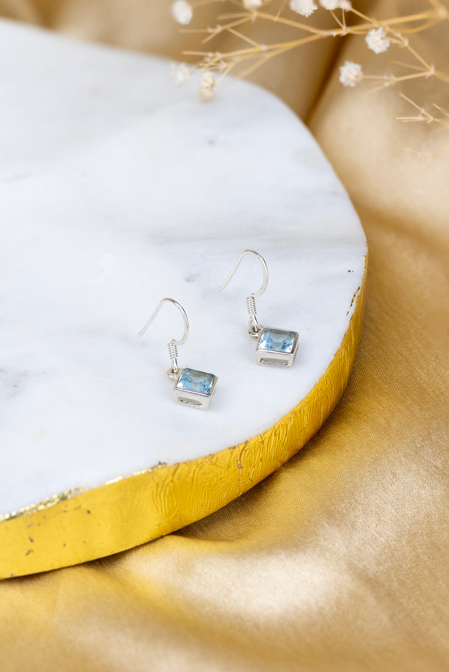 Blue Topaz Serene Drop Earrings in 92.5 Sterling Silver