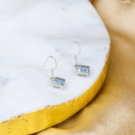 Blue Topaz Serene Drop Earrings in 92.5 Sterling Silver