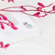 Blue Topaz Statement Pendant in 92.5 Sterling Silver