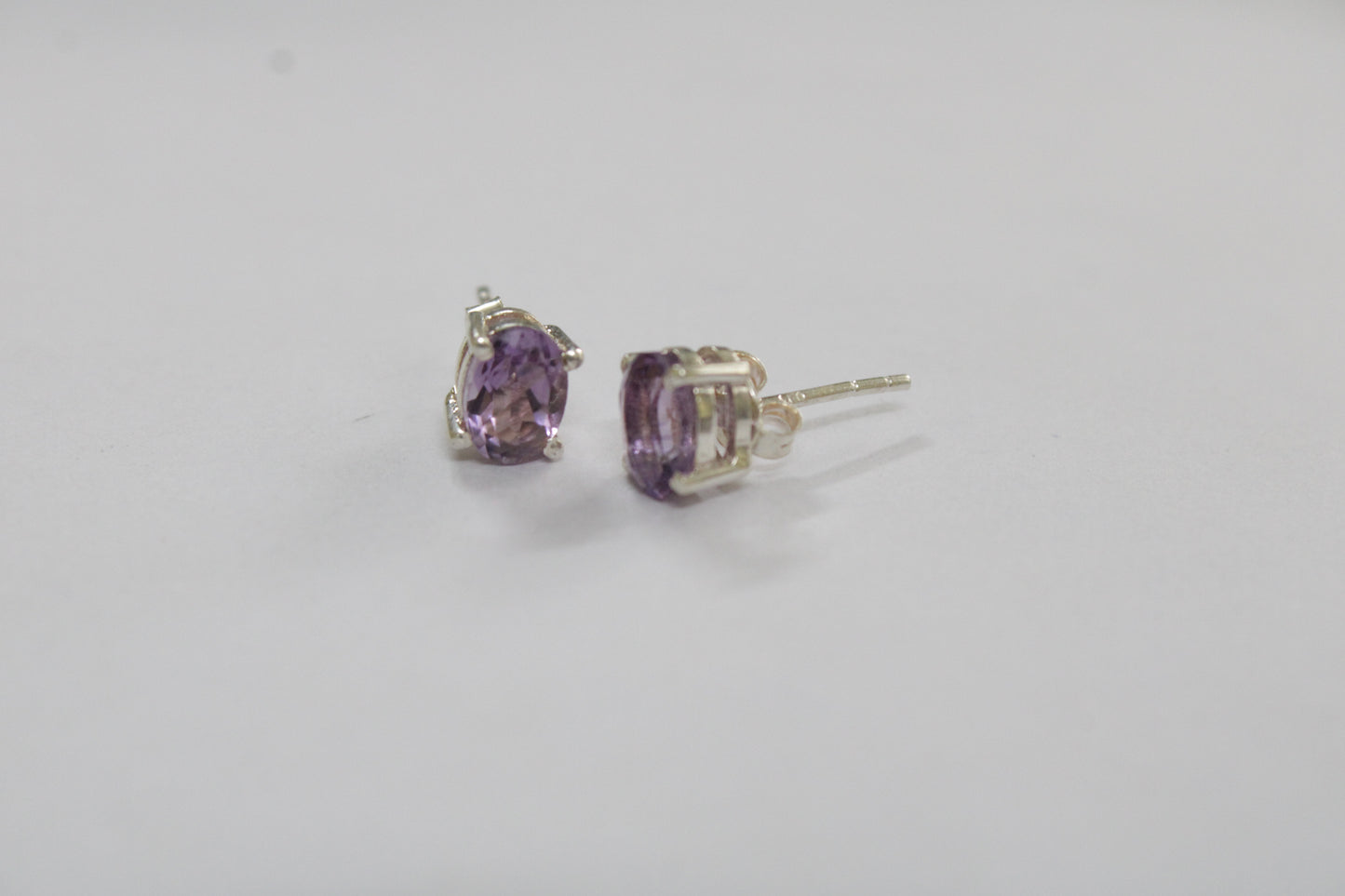 Amethyst 92.5 Sterling Silver Celestial Studs