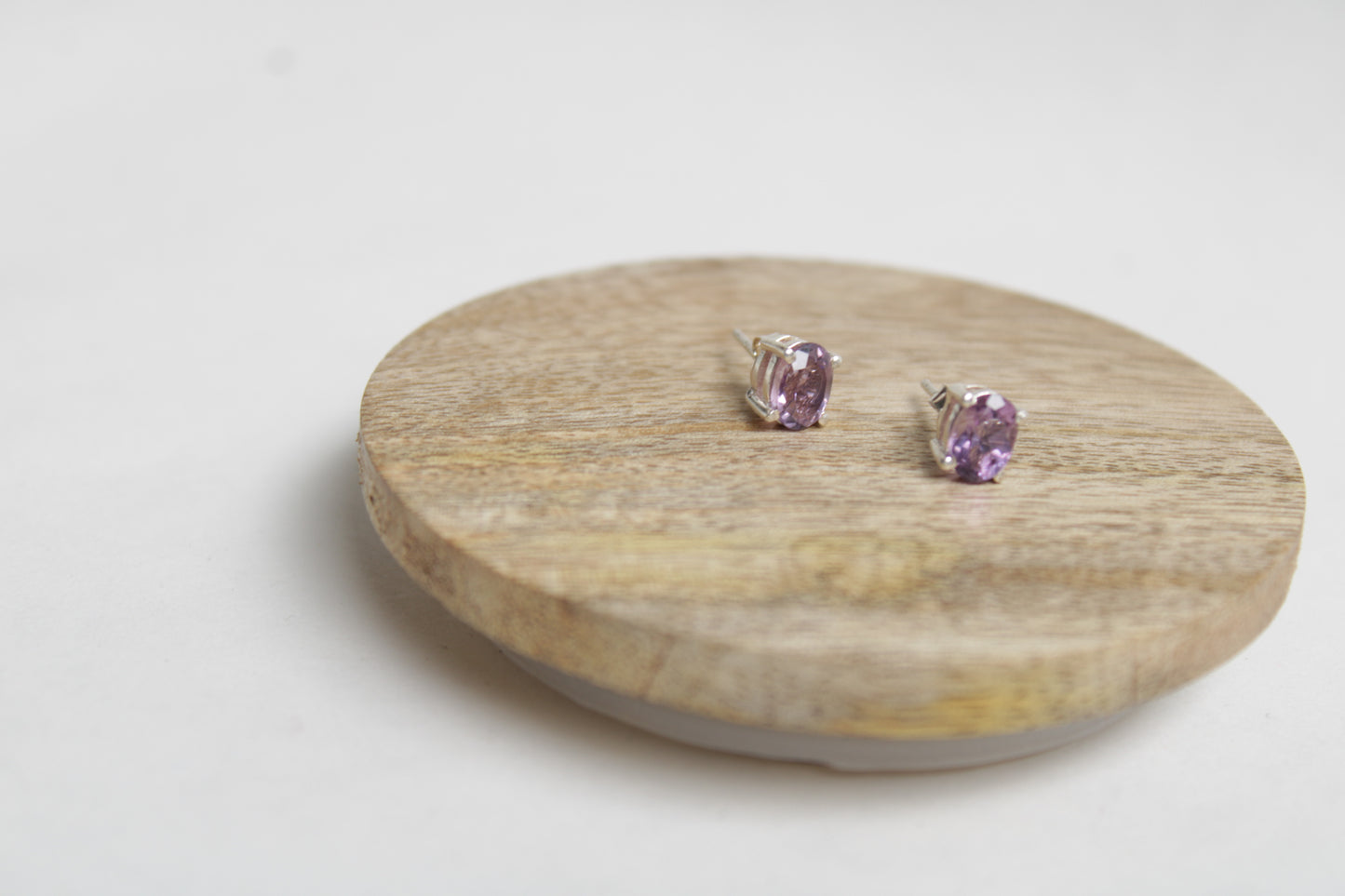 Amethyst 92.5 Sterling Silver Celestial Studs