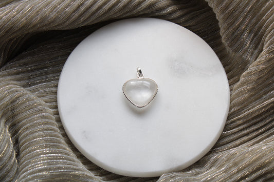 Clear Quartz Heart Pendant