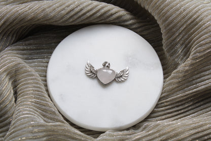 Rose Quartz Angel Wings