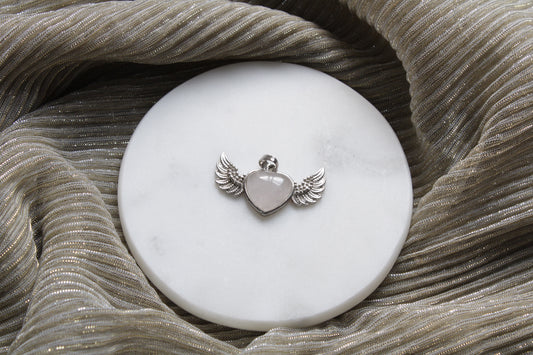 Rose Quartz Angel Wings