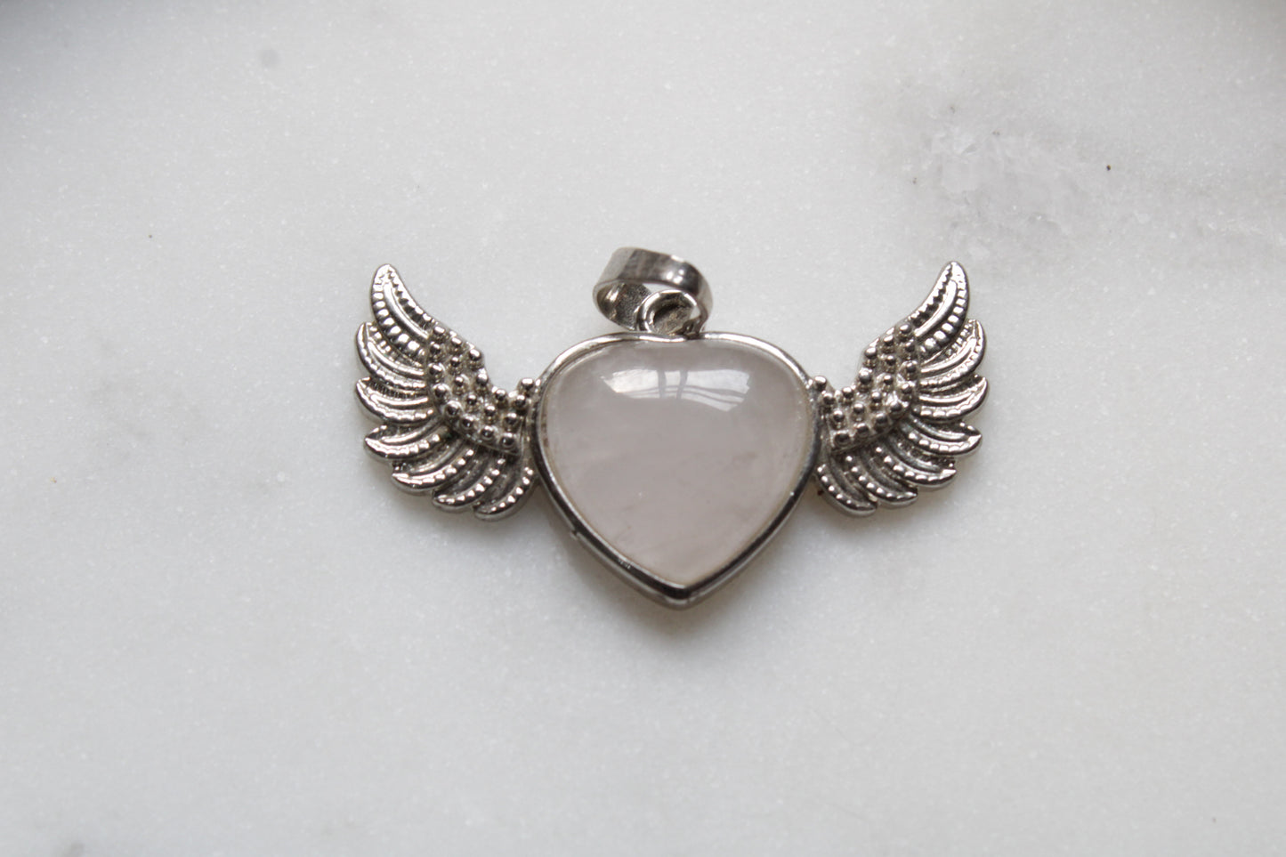 Rose Quartz Angel Wings
