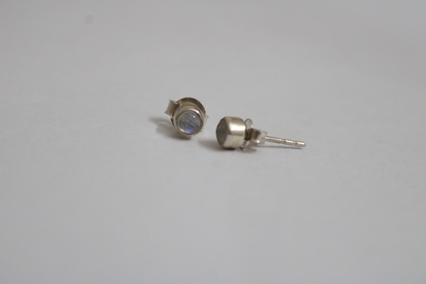 Moonstone 92.5 Sterling Silver Petite Studs