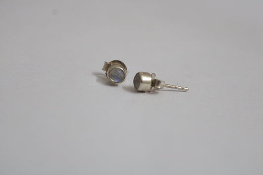 Moonstone 92.5 Sterling Silver Petite Studs