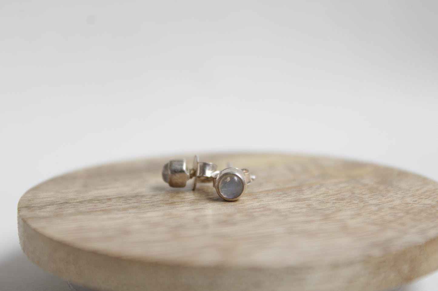 Moonstone 92.5 Sterling Silver Petite Studs