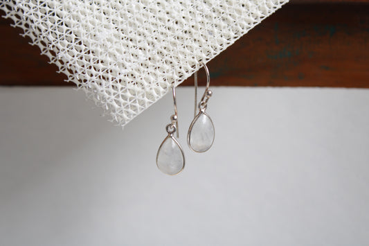 Moonstone 92.5 Sterling Silver Drop Set