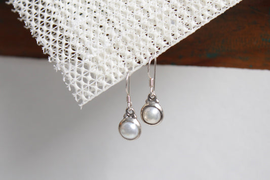 Fresh Water Pearl 92.5 Sterling Silver Drop Set