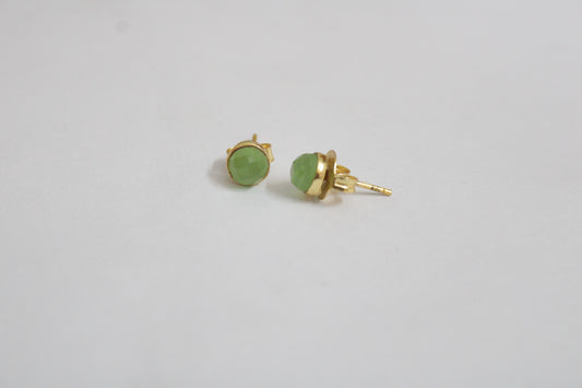 Peridot 14k Gold Plated Petite Studs