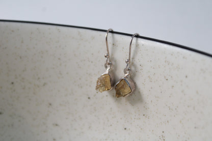 Citrine 92.5 Sterling Silver Raw Drop Set