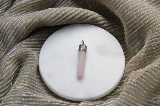 Rose Quartz Pencil Pendant