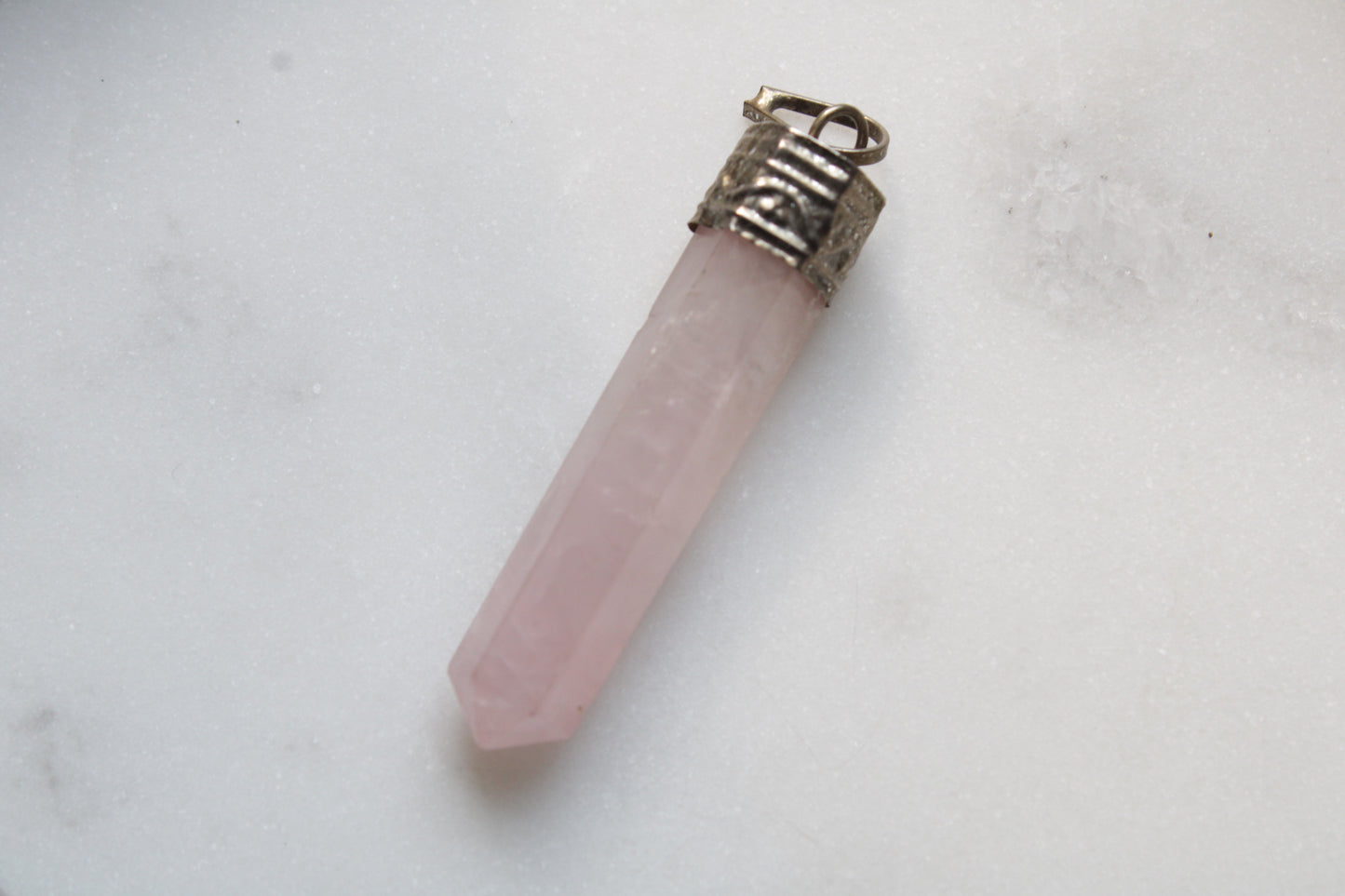 Rose Quartz Pencil Pendant