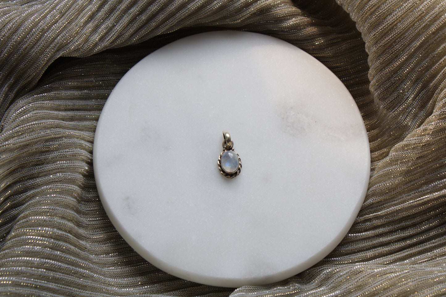 92.5 Sterling Silver Moonstone Pendant