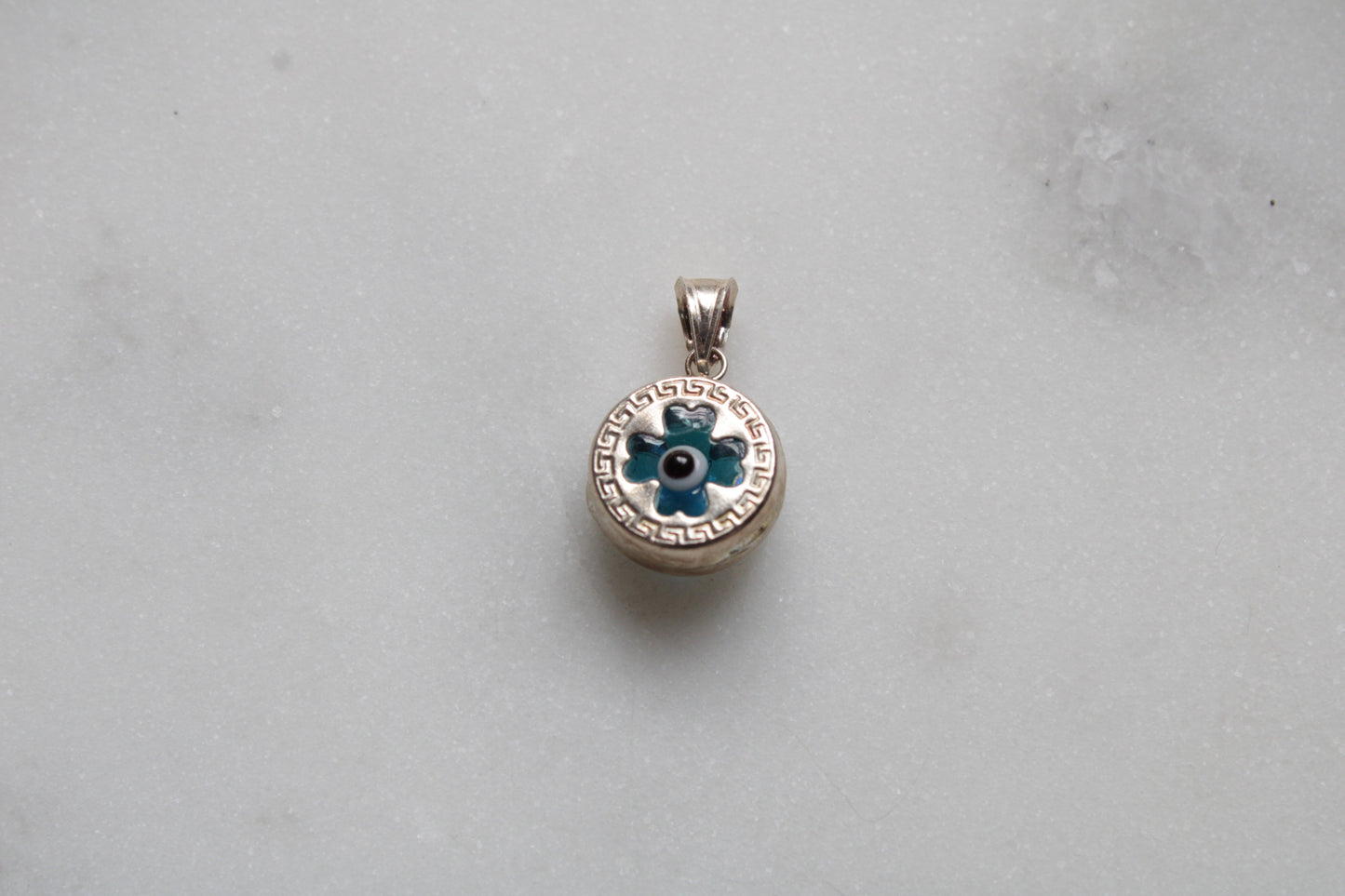 92.5 Sterling Silver Pandora Inspired Evil Eye Charm